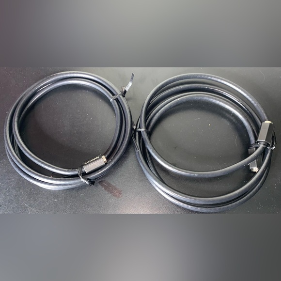6FT Black Coaxial Cable with Weather Proof Connectors - Picture 1 of 3